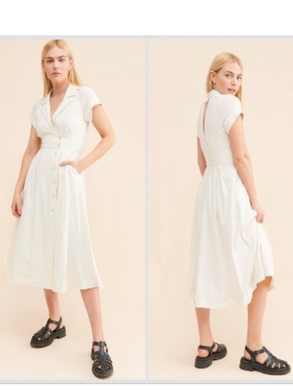 Maeve Poplin Midi Shirtdress from Anthropologie Size 6